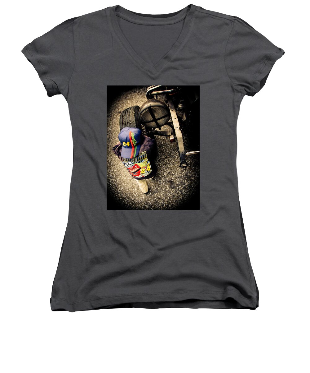 Cars Women's V-Neck featuring the photograph Wanna Test Drive? by Jessica Brawley