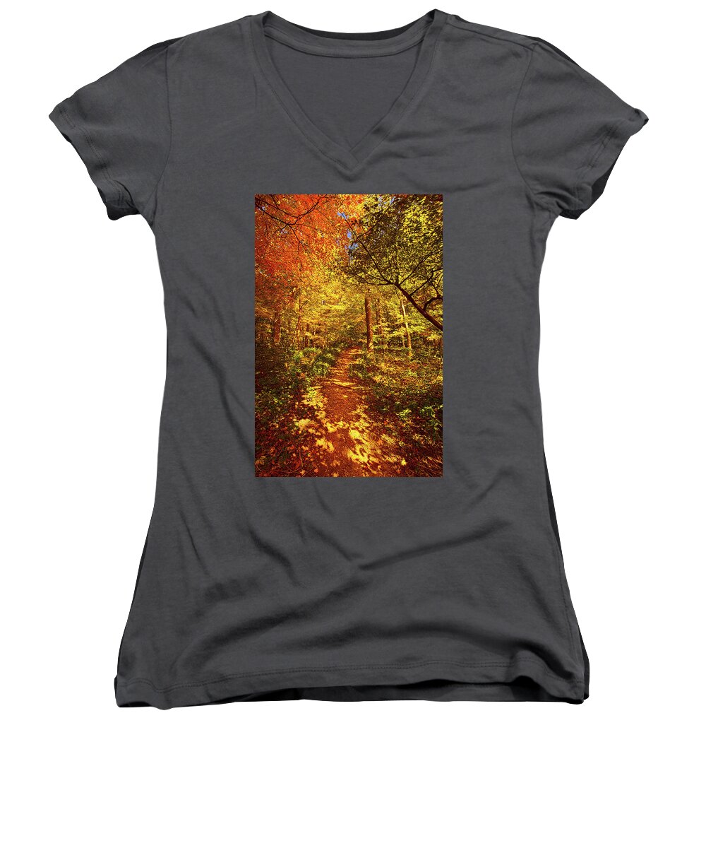 Clouds Women's V-Neck featuring the photograph Whispering The Way by Phil Koch