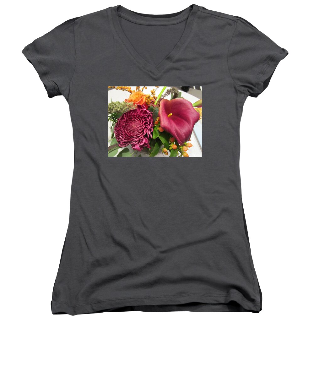 Flower Women's V-Neck featuring the photograph Words are not enough by Rosita Larsson