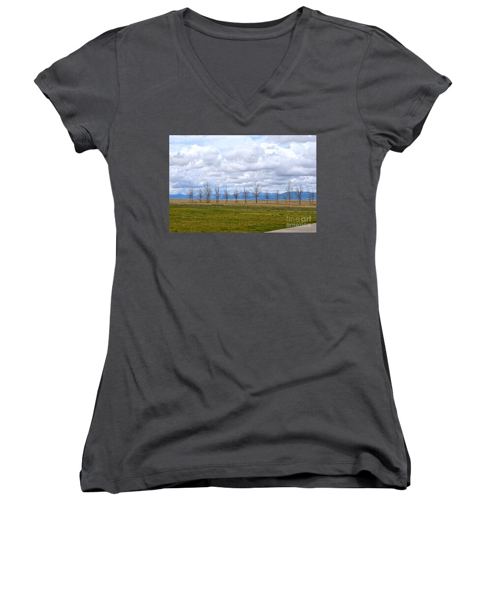 Wyoming Women's V-Neck featuring the photograph Wyoming-Dwyer Junction by Cindy Schneider