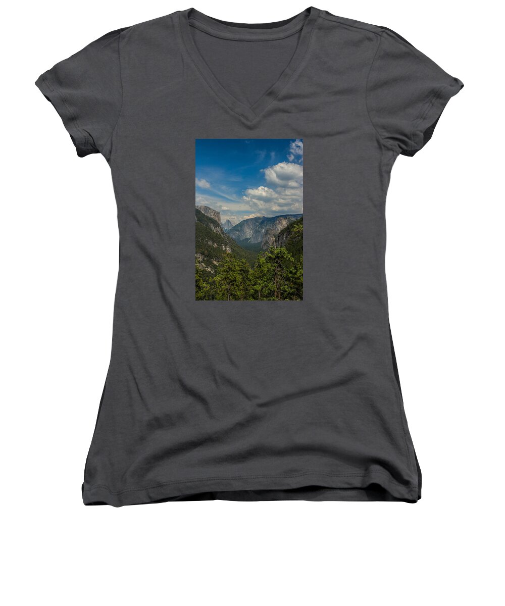 Summer Women's V-Neck featuring the photograph Yosemite Nationalpark by Jonas Wehbrink