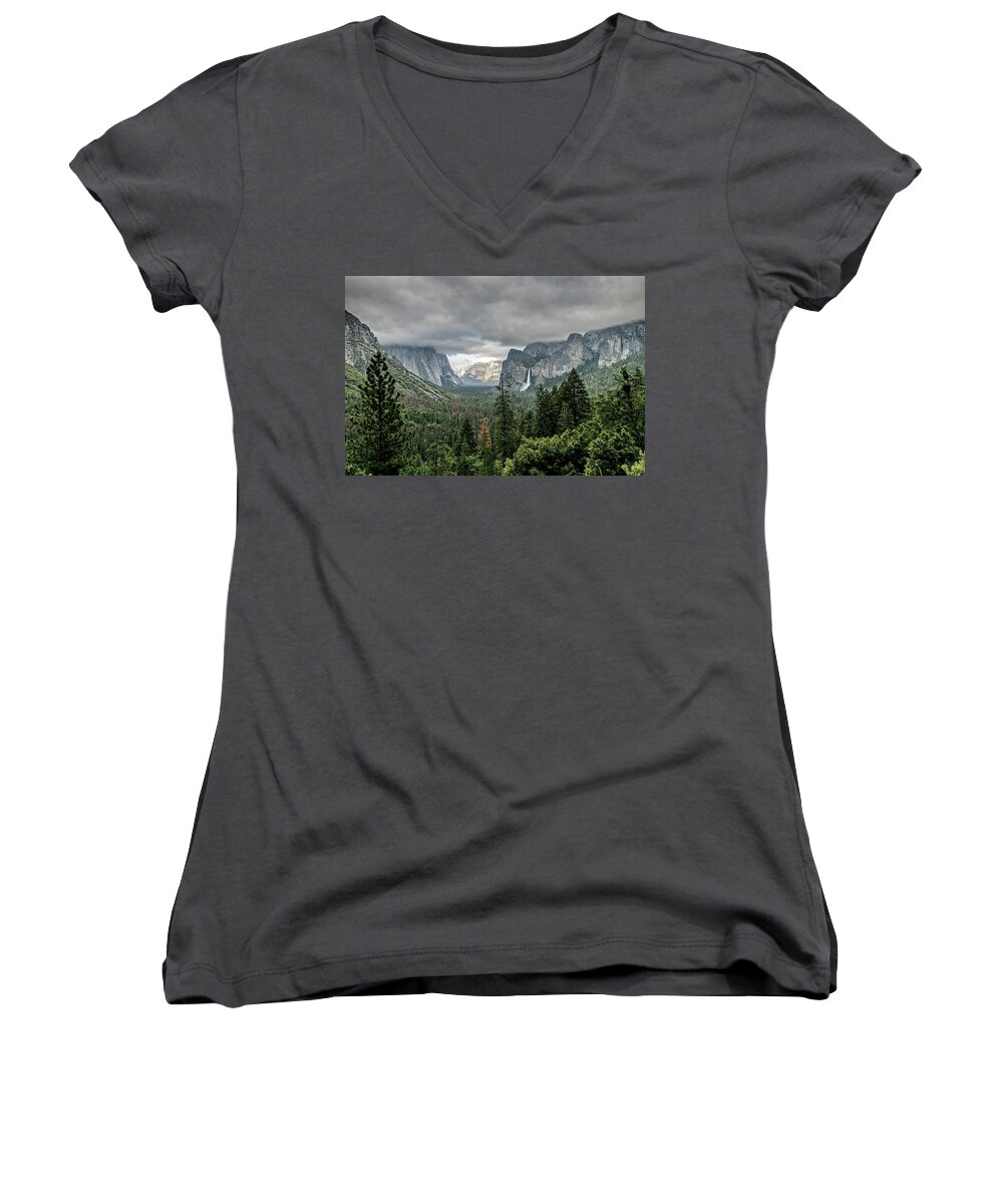 Yosemite Women's V-Neck featuring the photograph Yosemite View 36 by Ryan Weddle