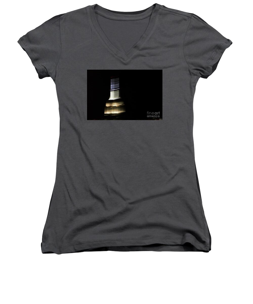 Empire State Building Women's V-Neck featuring the photograph Empire State Building #3 by Tony Cordoza