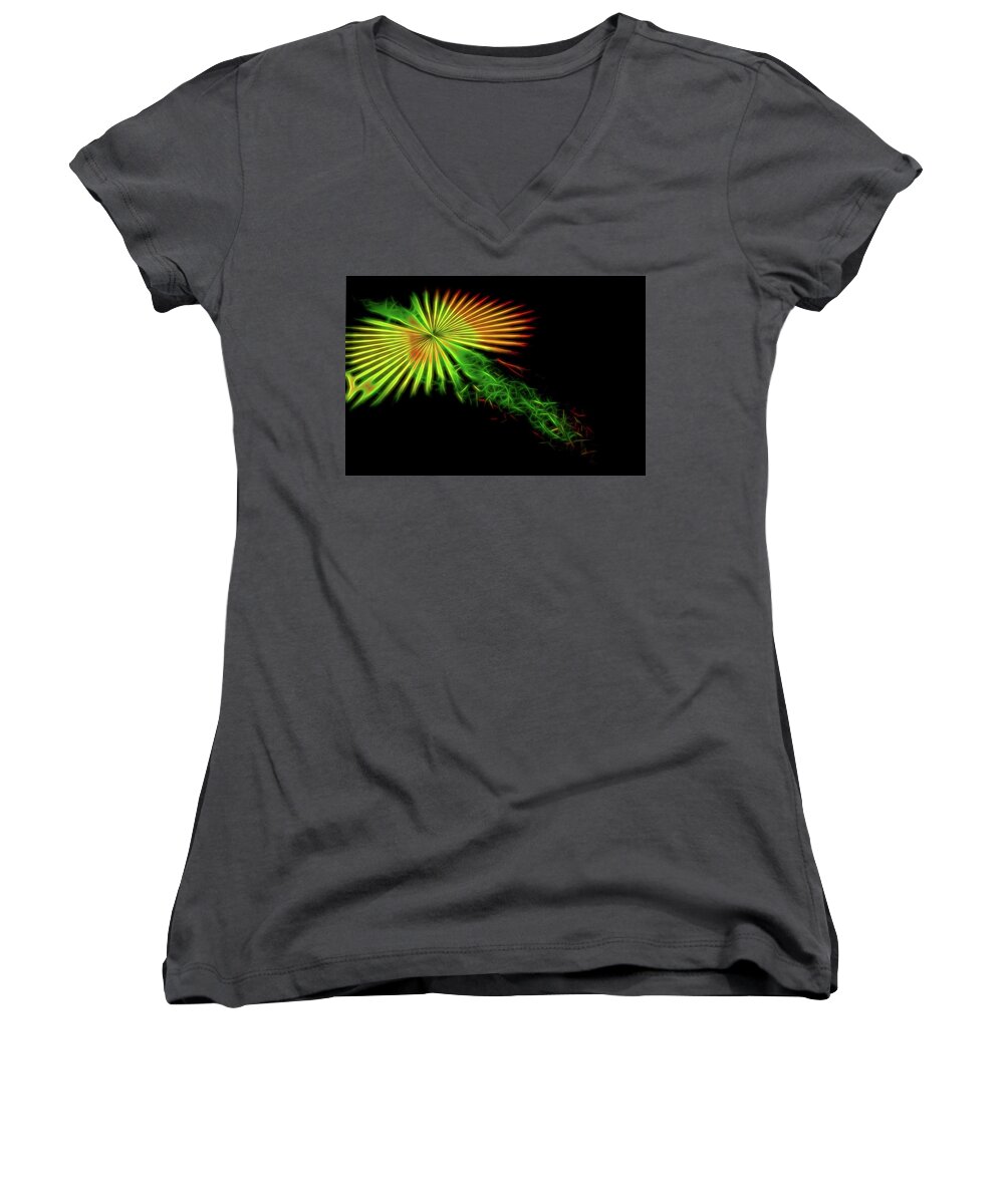 Art Women's V-Neck featuring the photograph Abstract 47 by Steve DaPonte
