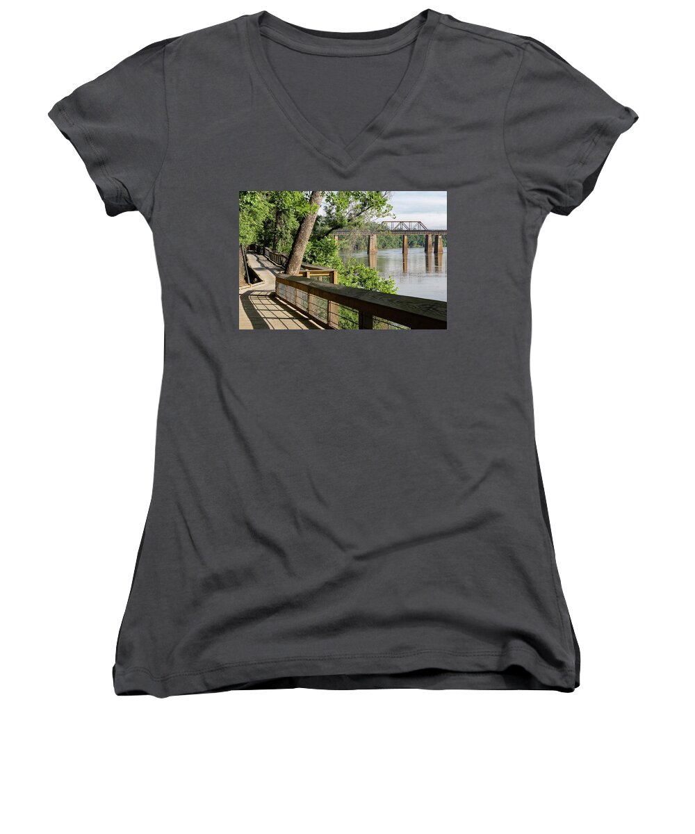 2019 Women's V-Neck featuring the photograph Brickworks 61 by Charles Hite