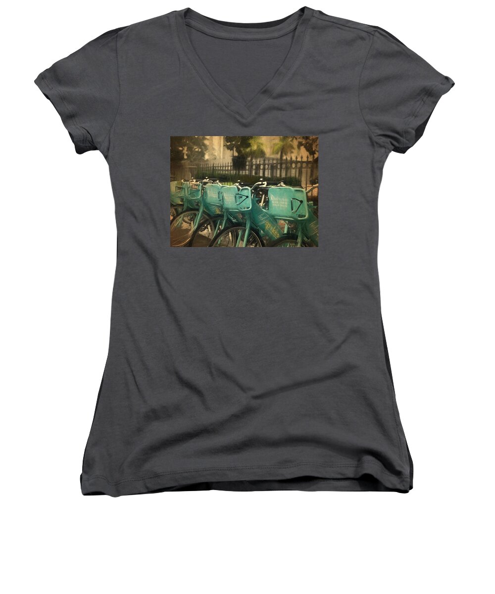  Women's V-Neck featuring the photograph Choose Your Ride by Jack Wilson