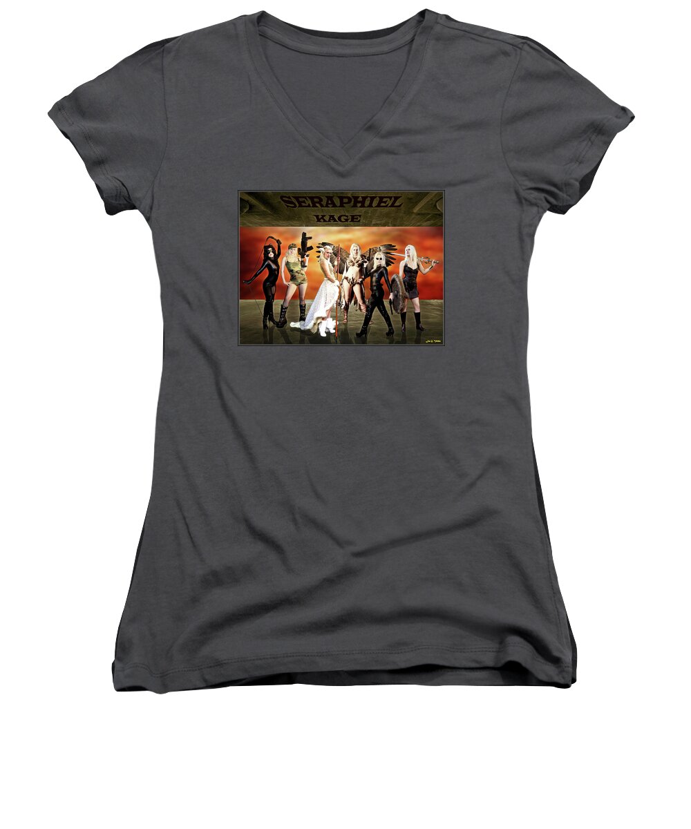 Crystal Women's V-Neck featuring the photograph Seraphiel Illusions by Jon Volden
