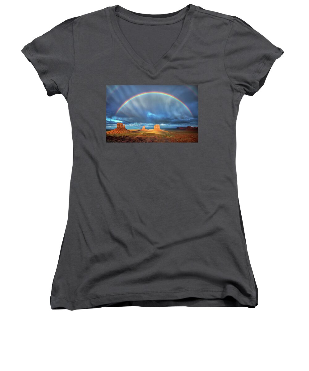Wall Art Women's V-Neck featuring the photograph Double Good Luck 2 by Harriet Feagin