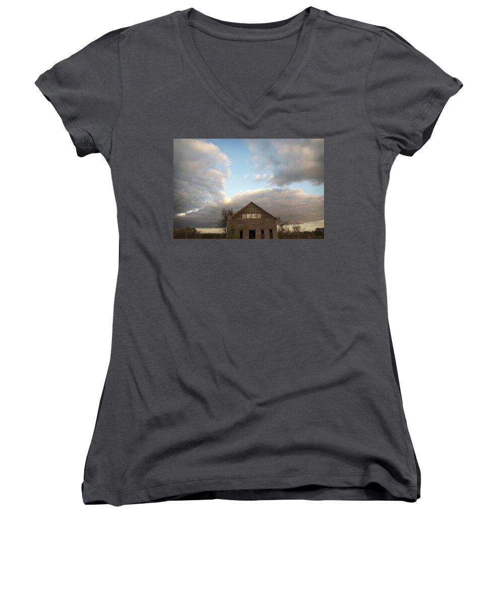 Church Women's V-Neck featuring the photograph Endless Numbered Days by Kelly Gomez