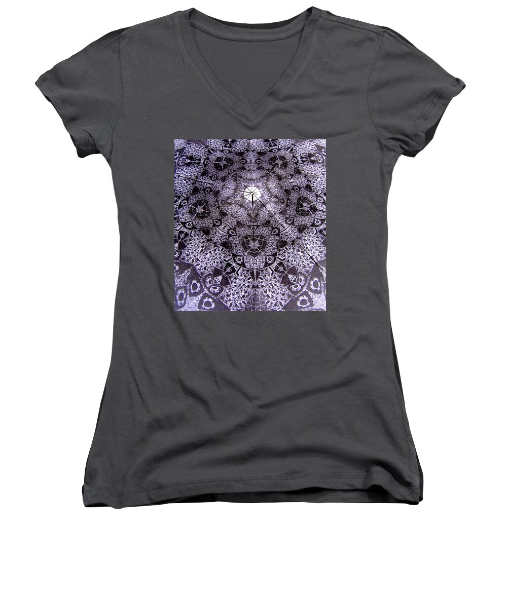 Star Women's V-Neck featuring the painting Geo by Jeremy Robinson