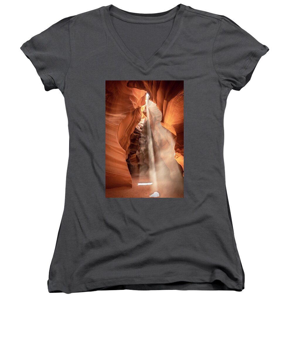Sandstone Women's V-Neck featuring the photograph Magic by Laura Hedien