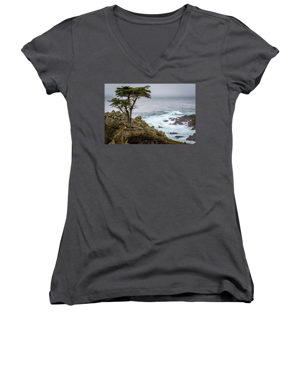 Art Women's V-Neck featuring the photograph Pebble Beach by Gary Migues