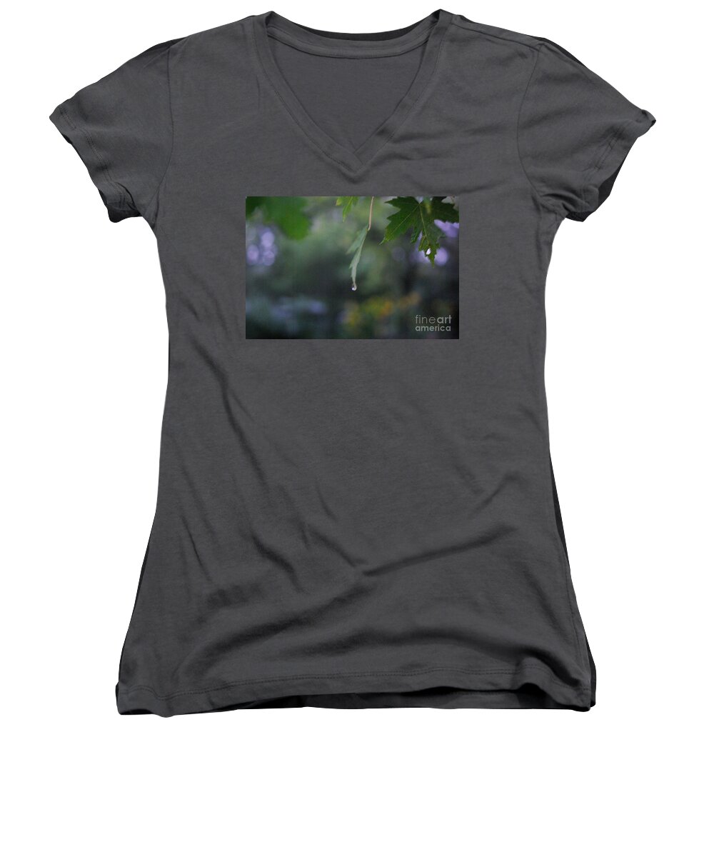 Nature Women's V-Neck featuring the photograph Raining by Frank J Casella
