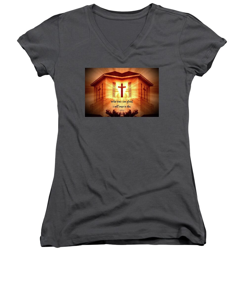 Women's V-Neck featuring the photograph Trust by Jack Wilson