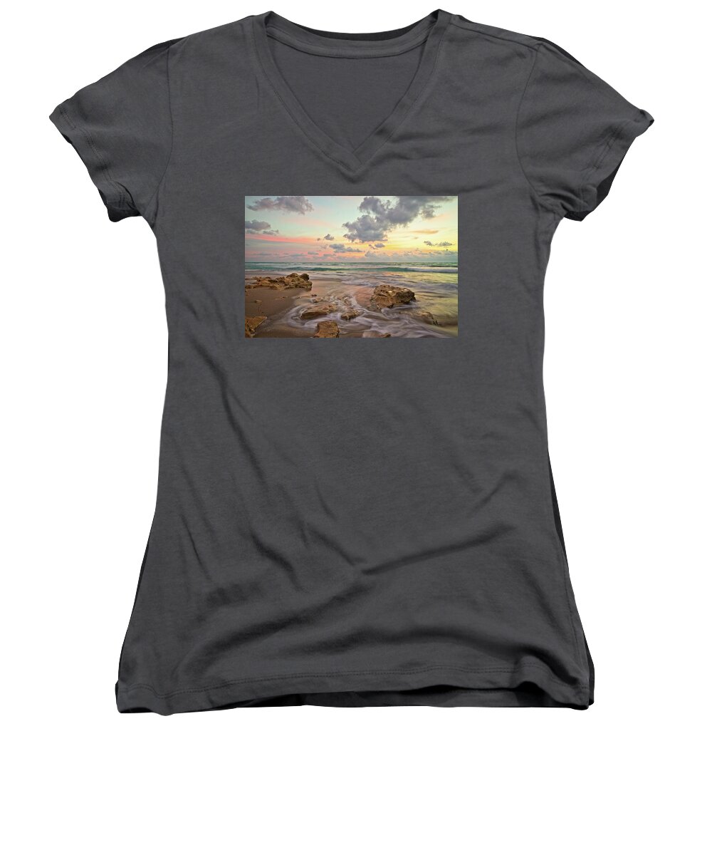 Carlin Park Women's V-Neck featuring the photograph Untitled by Steve DaPonte