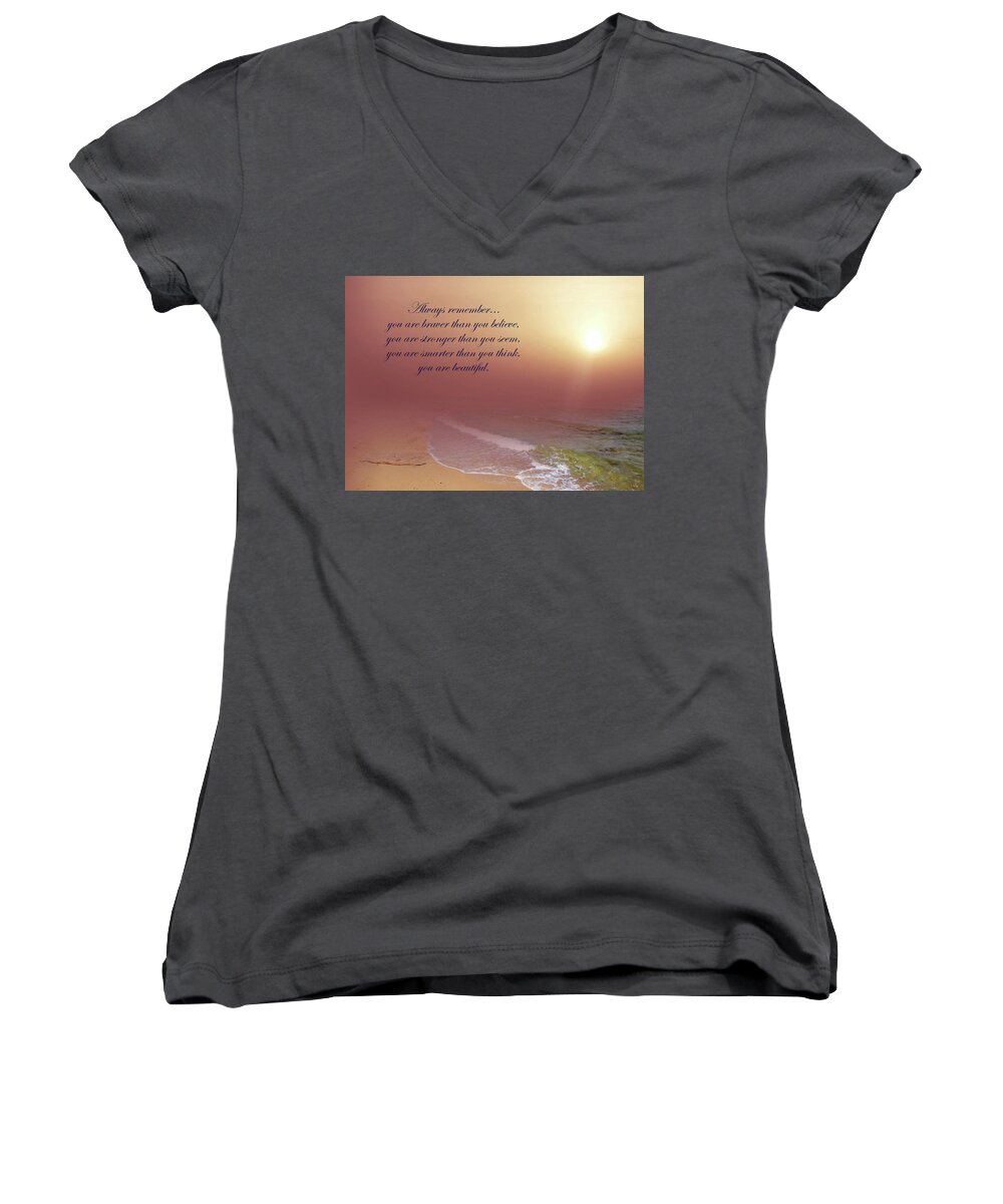 You Women's V-Neck featuring the photograph You Are More Than You Know by Johanna Hurmerinta