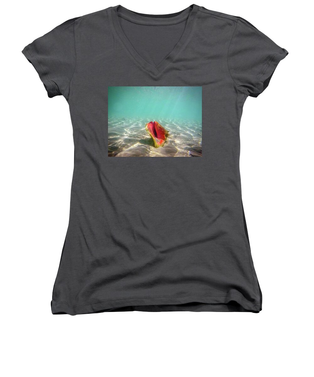 Princess Cays Bahamas Women's V-Neck featuring the photograph Princess Cays Bahamas #40 by Paul James Bannerman