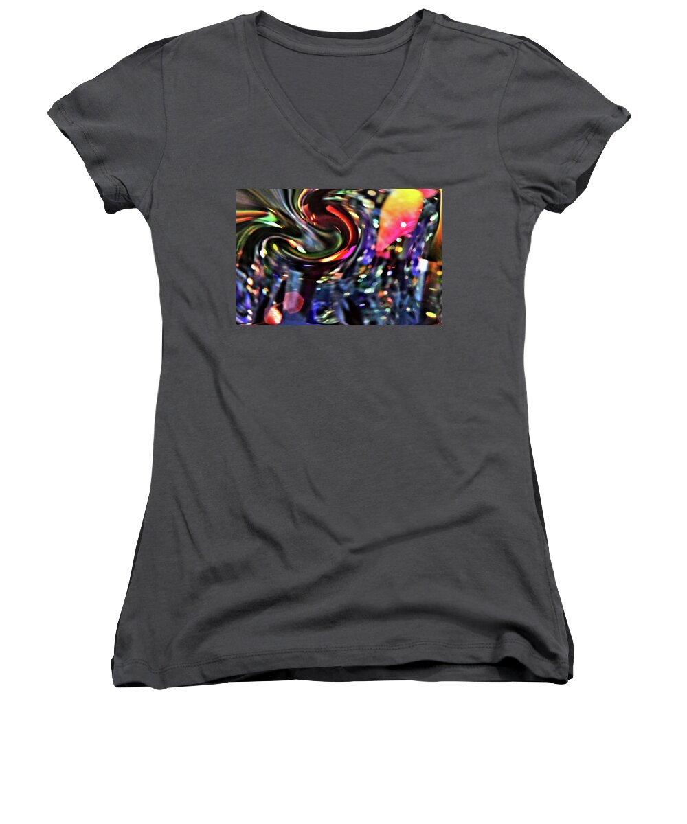Unique Women's V-Neck featuring the photograph Above And Below by Nick David