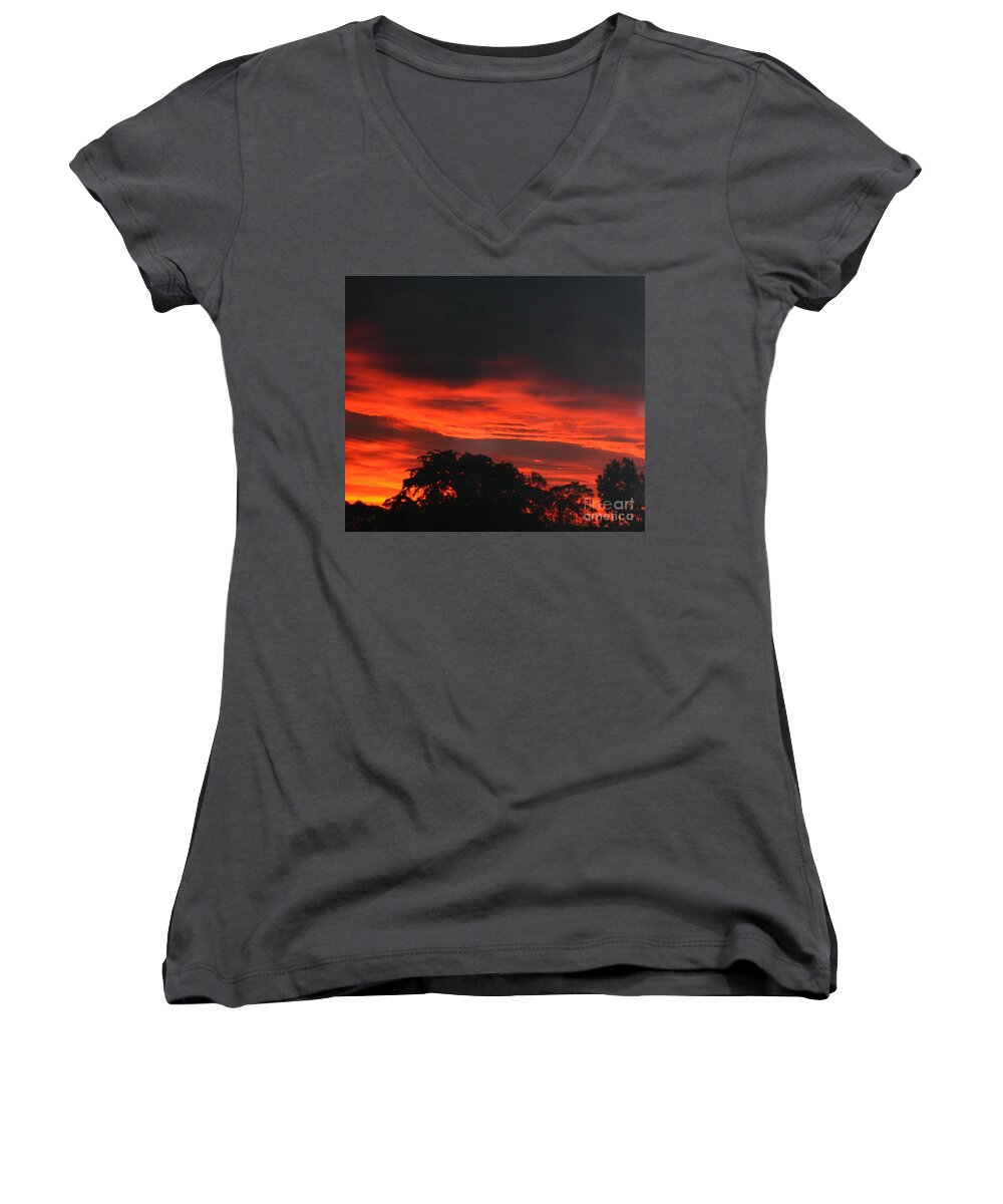 Sun Women's V-Neck featuring the photograph Awakening by Cynthia Marcopulos