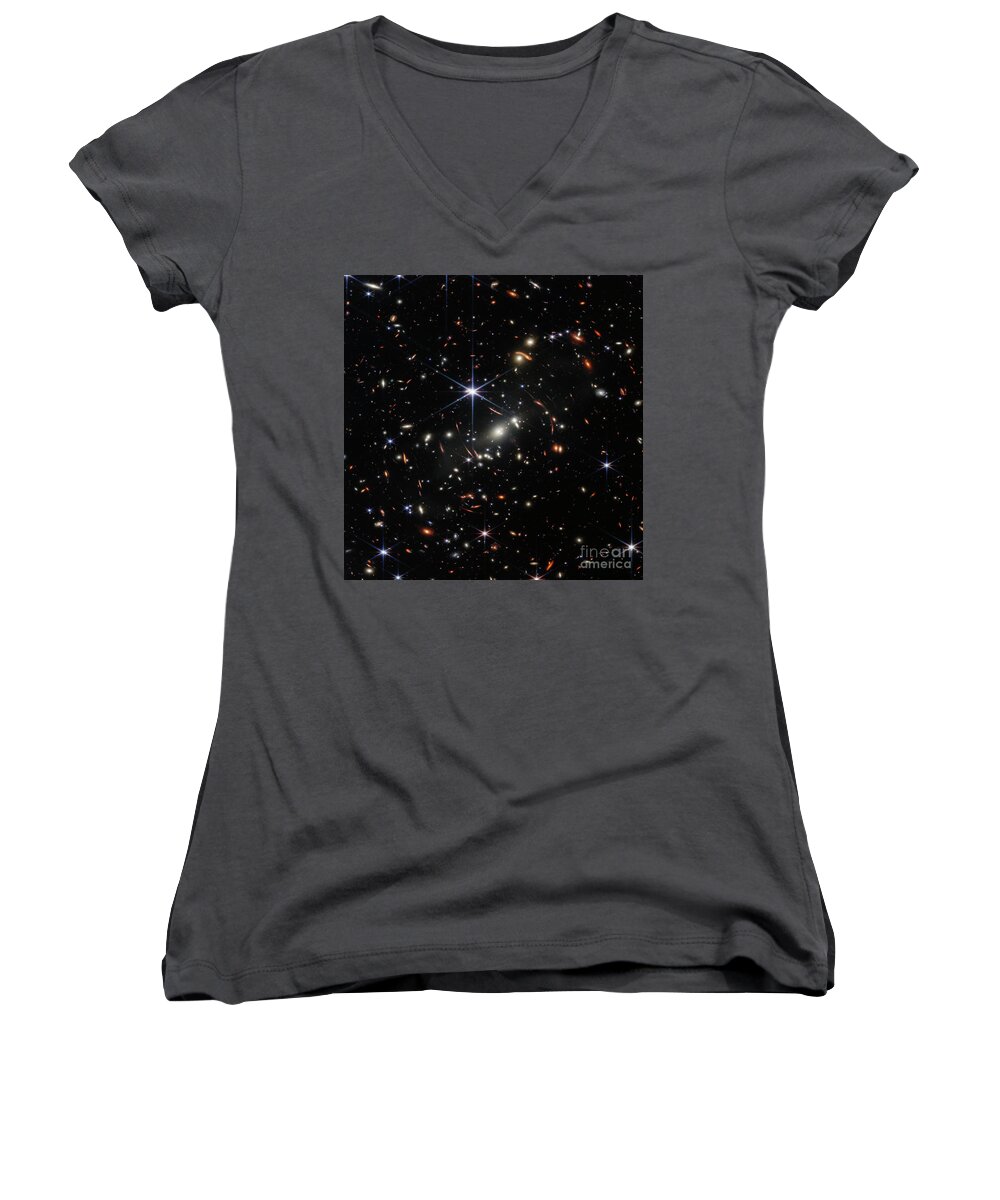 1st Women's V-Neck featuring the photograph C056/2181 by Science Photo Library