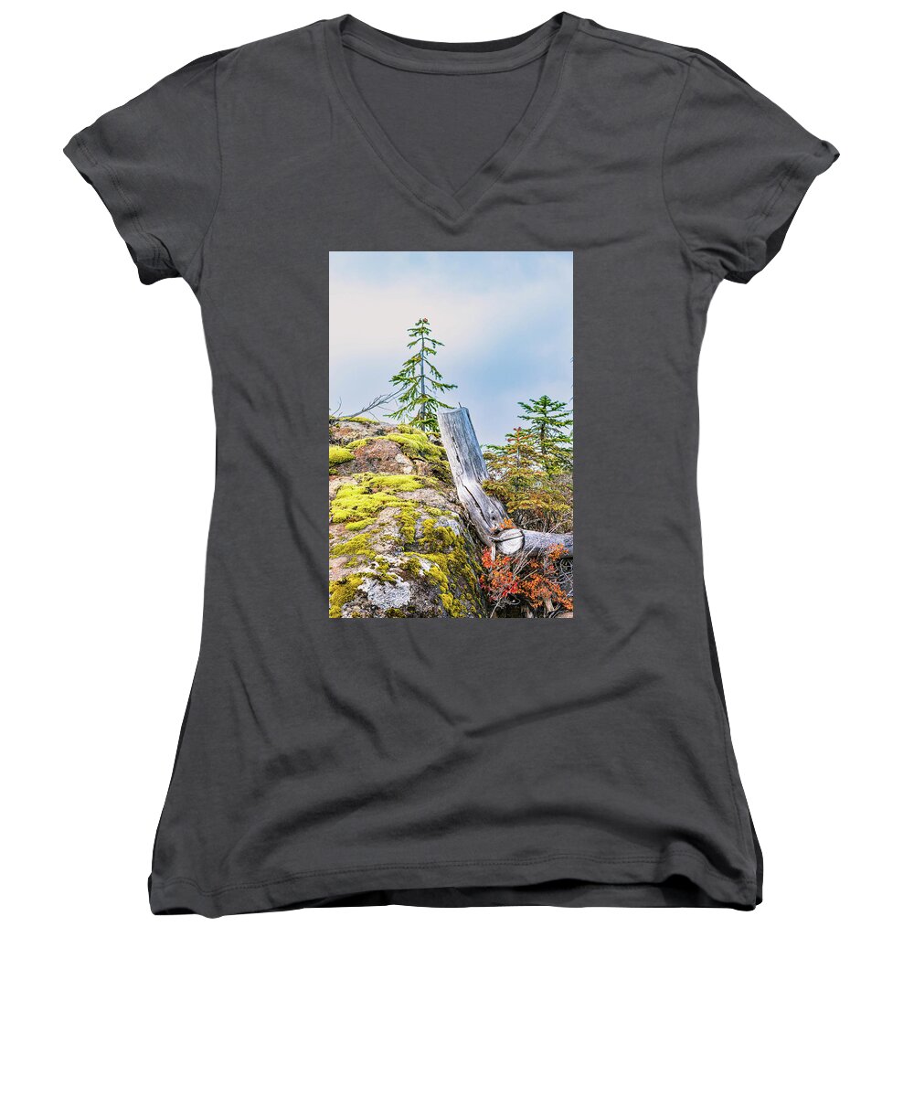 Landscapes Women's V-Neck featuring the photograph Colors Of Fall by Claude Dalley