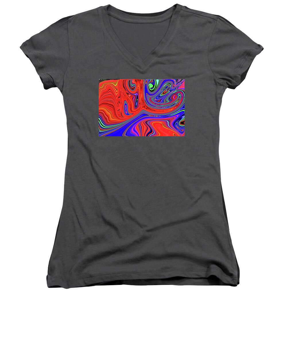 3d Women's V-Neck featuring the photograph Greased Lightning by Nick David