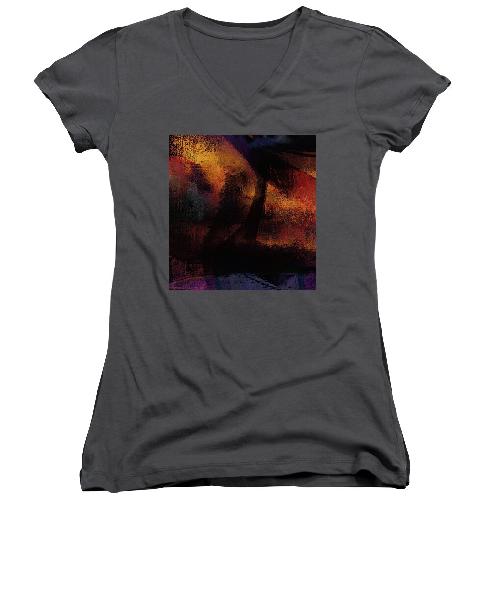 Abstract Women's V-Neck featuring the digital art Millions by James Barnes