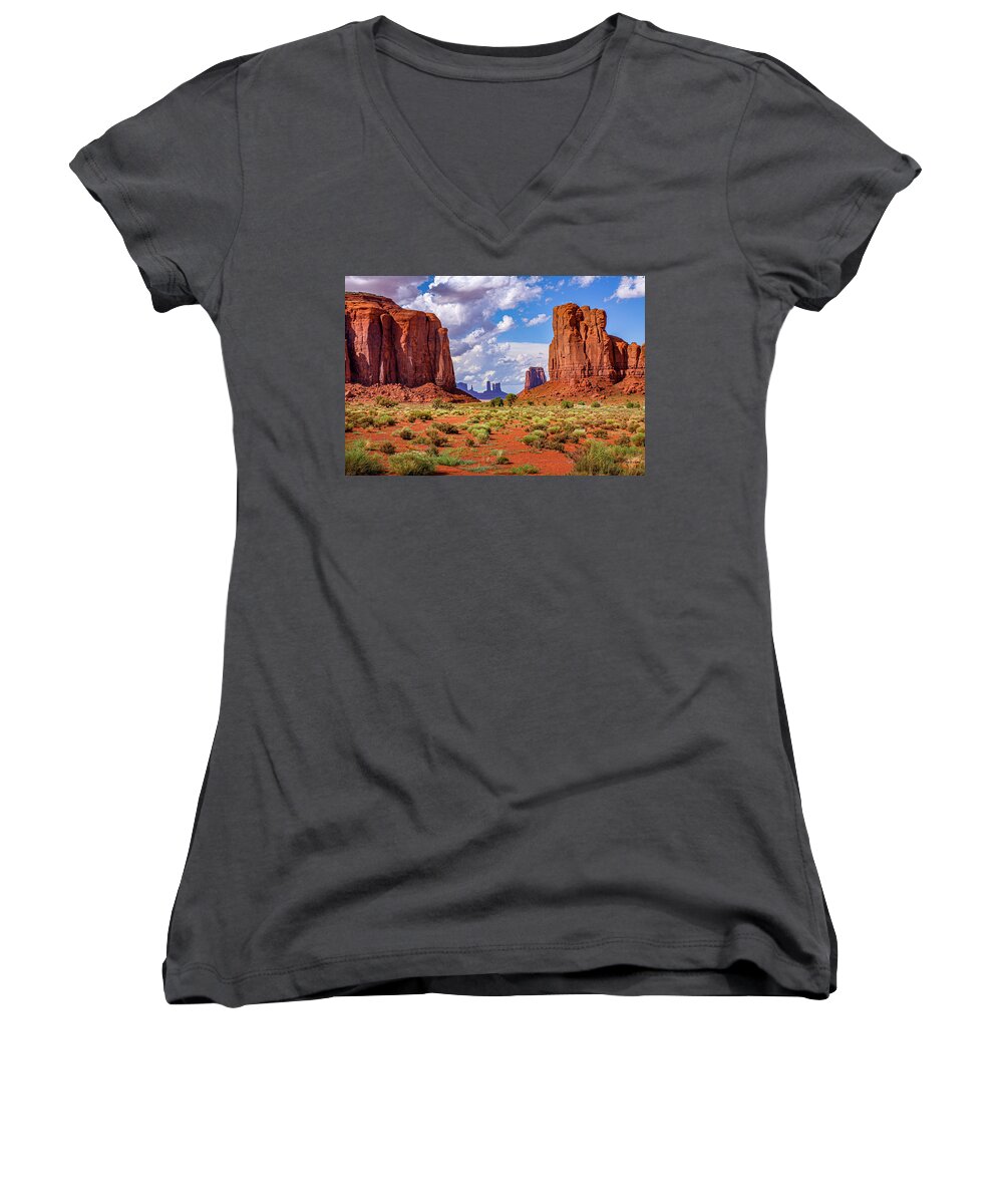 North Window Women's V-Neck featuring the photograph North Window by Dale R Carlson