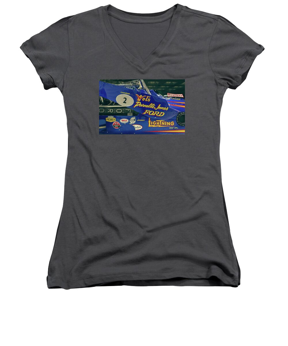  Women's V-Neck featuring the photograph Parnelli by Josh Williams