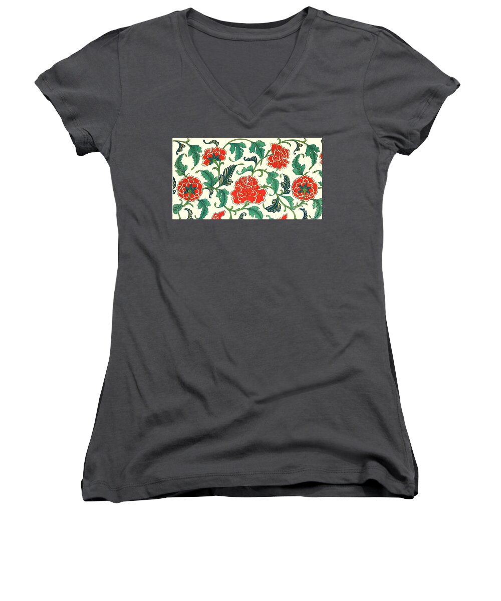Digital Women's V-Neck featuring the digital art Pattern Two by Gary Grayson