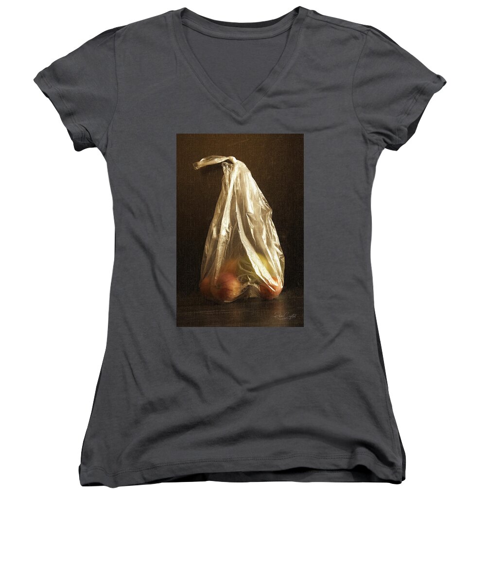 Still Life Women's V-Neck featuring the photograph Plant Based by Rene Crystal