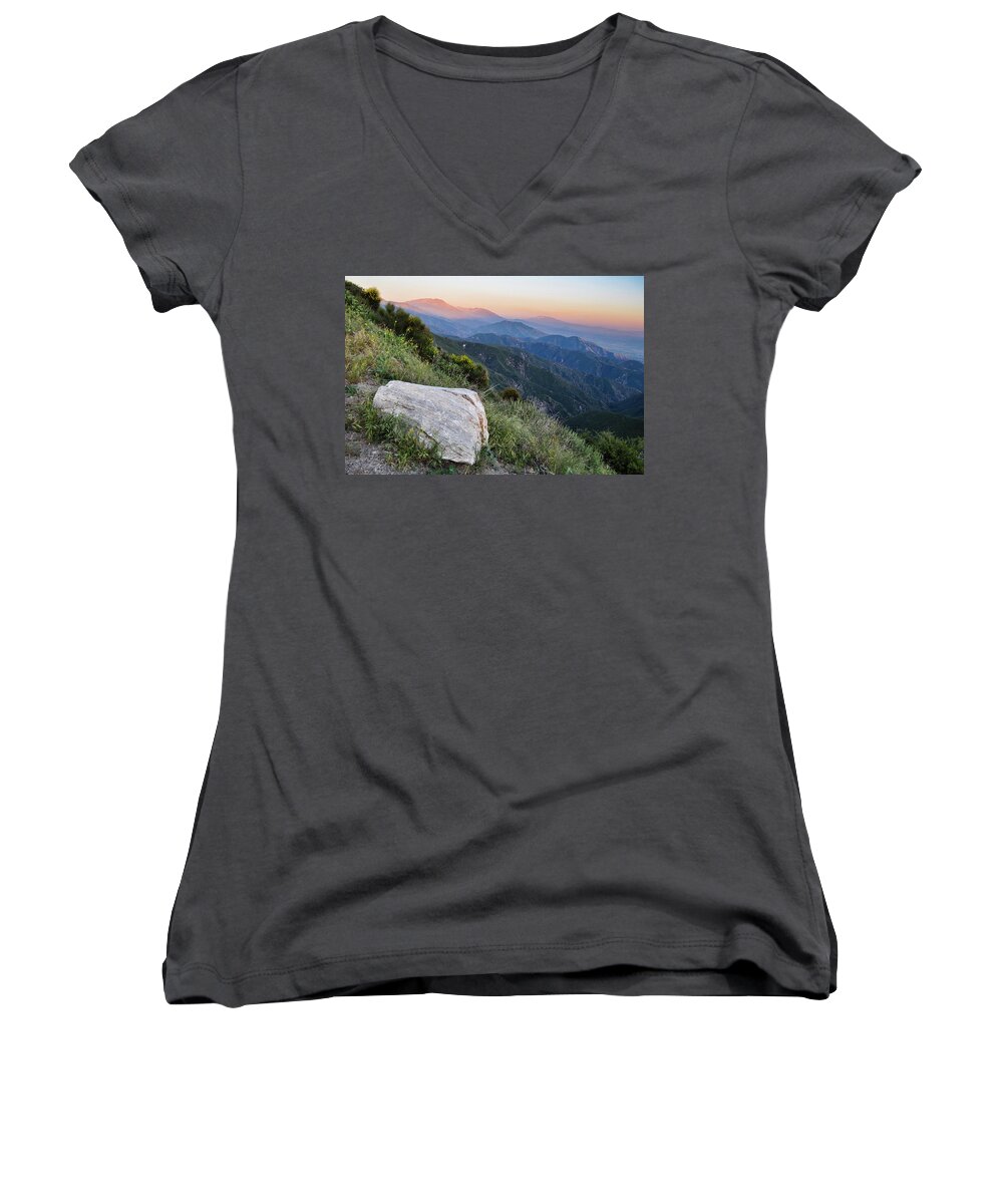 Rim Of The World Women's V-Neck featuring the photograph Rim o' the World National Scenic Byway by Kyle Hanson