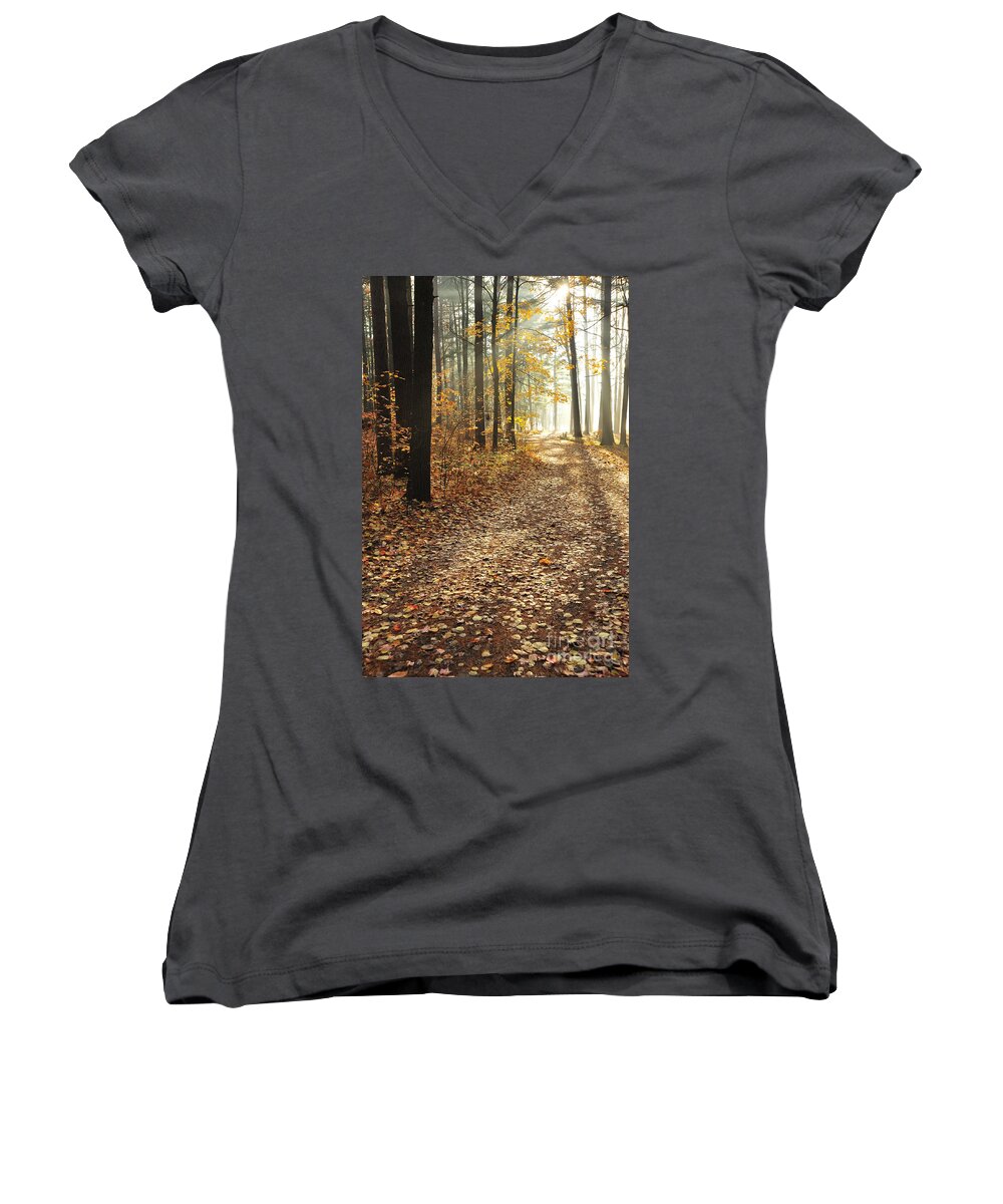 Shadow Women's V-Neck featuring the photograph Shimmer by Terri Gostola