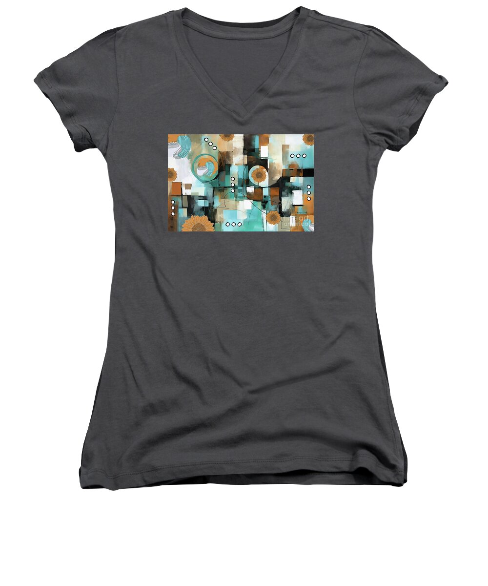 Spring Women's V-Neck featuring the painting Spring's Awakening by Tina LeCour
