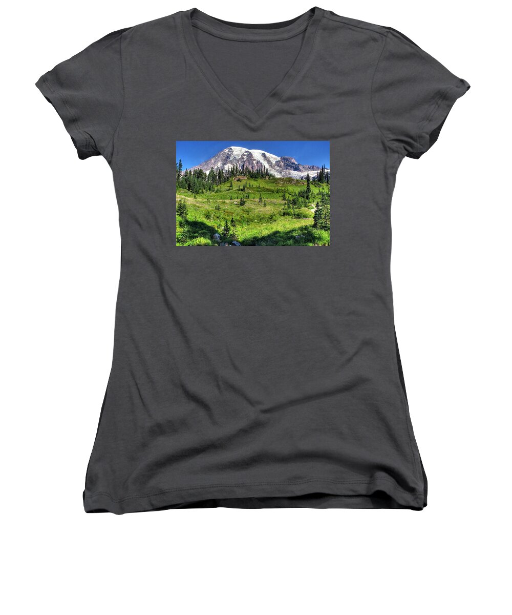 Fine Art Women's V-Neck featuring the photograph Summer in the High Country by Greg Sigrist