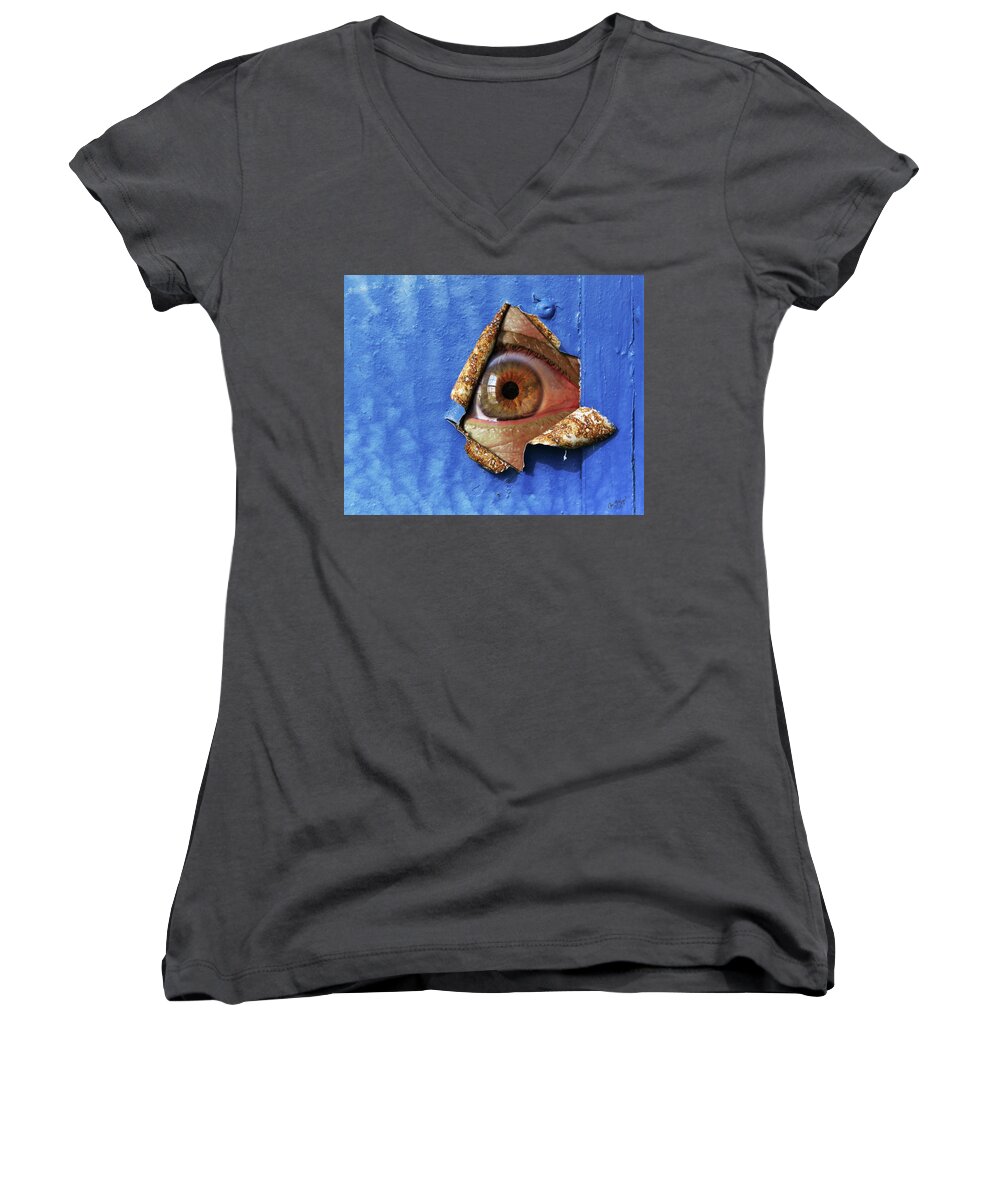 Eye Women's V-Neck featuring the photograph The Eye Hole by Christopher McKenzie