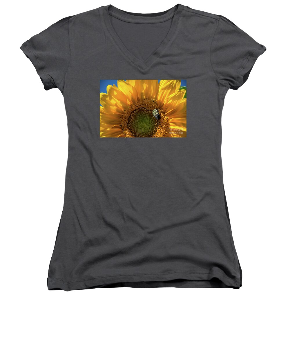 Nature Women's V-Neck featuring the photograph The Pollinator by Deborah Klubertanz