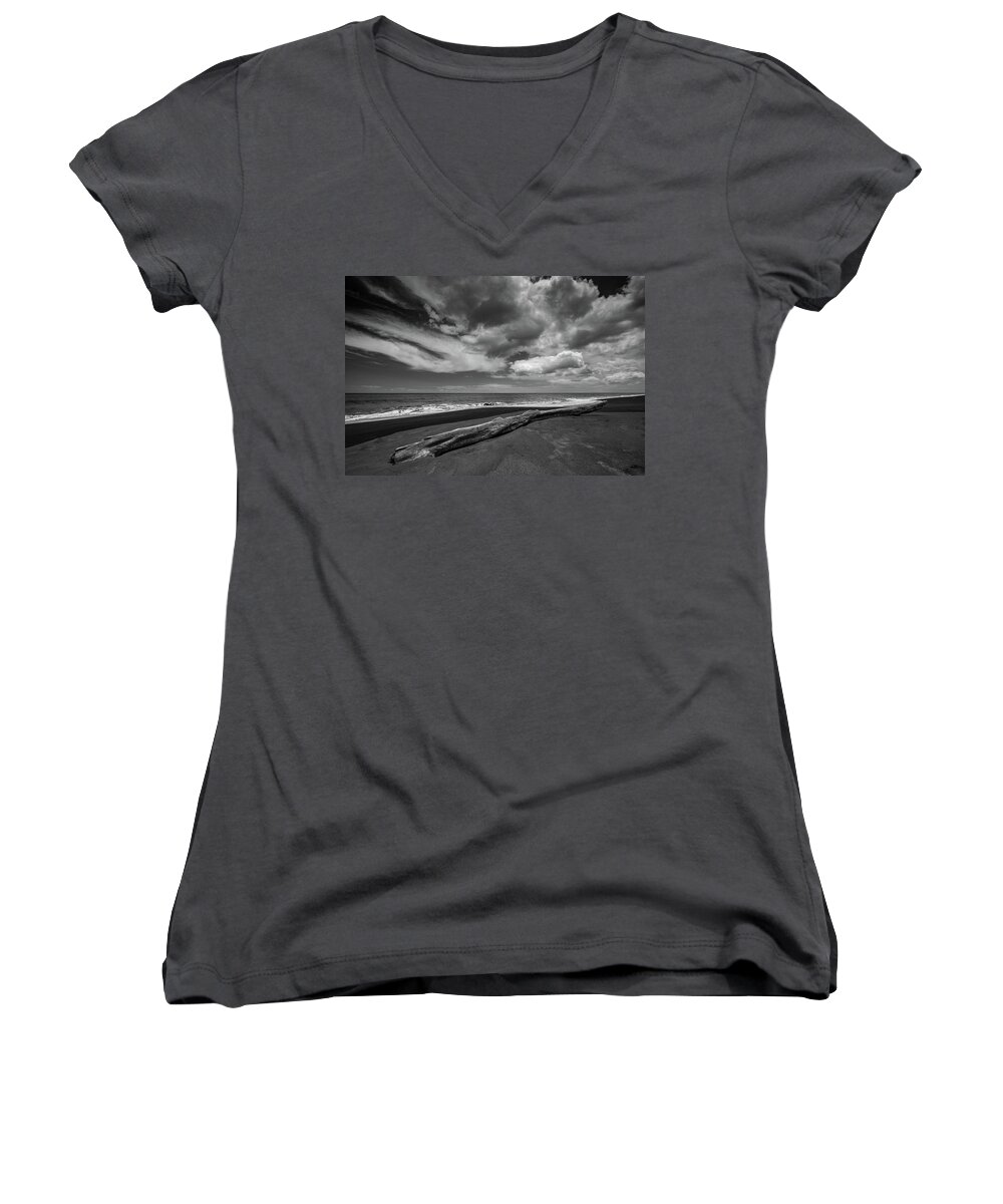 Kauai Women's V-Neck featuring the photograph Washed Ashore by Roger Mullenhour
