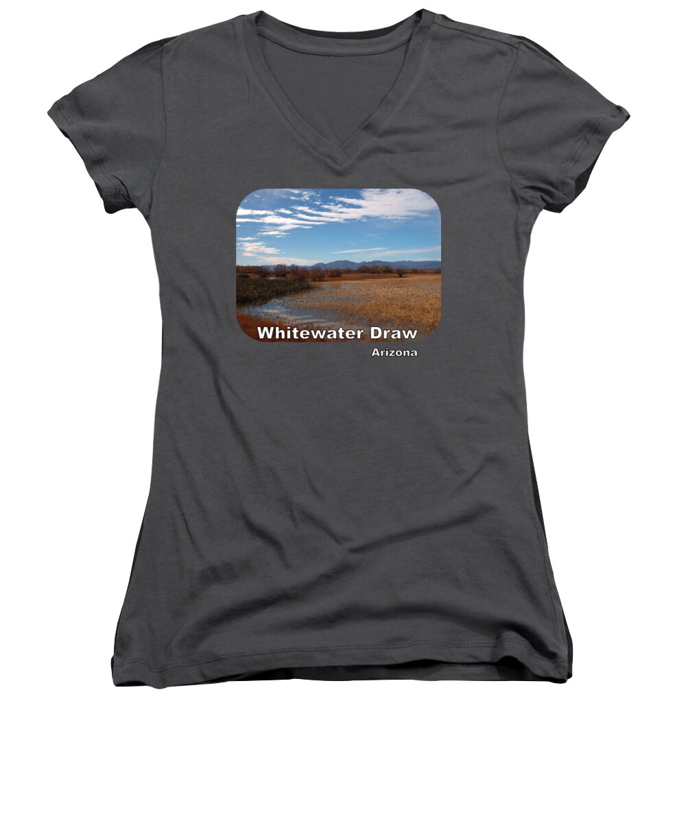 Peterson Nature Photography Women's V-Neck featuring the photograph Whitewater Draw by James Peterson