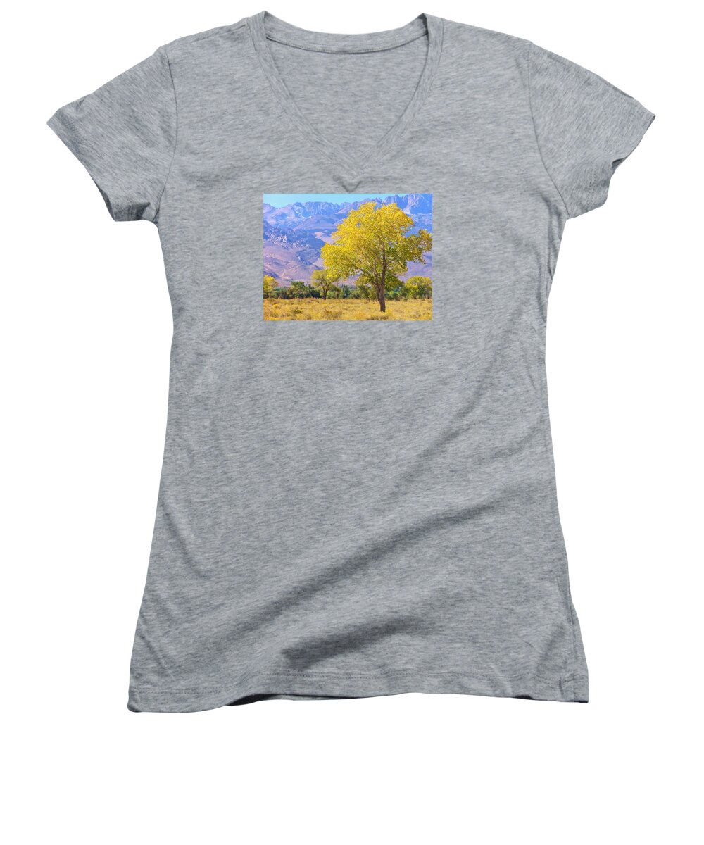 Sky Women's V-Neck featuring the photograph In All Its Glory by Marilyn Diaz