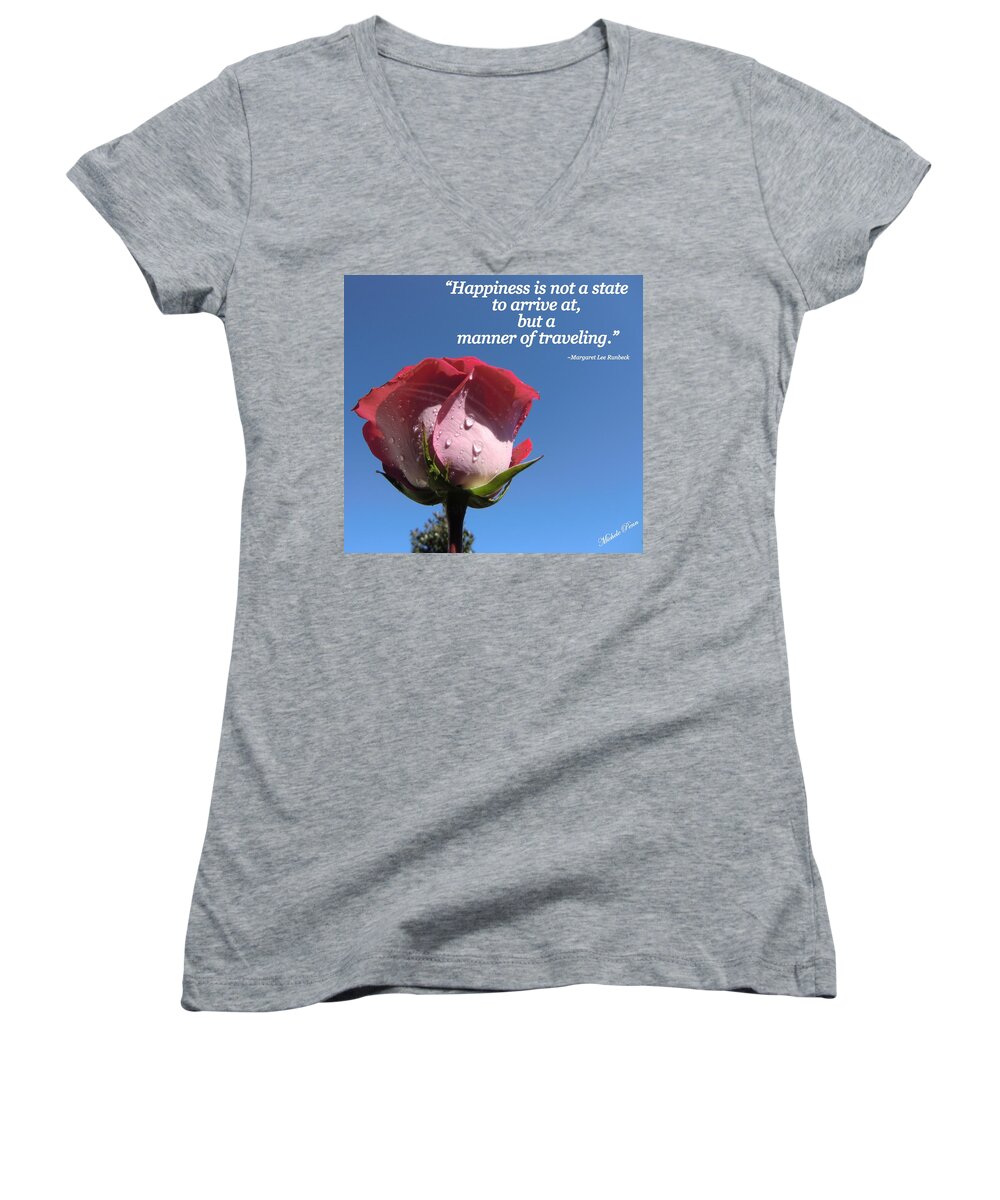 Choose Your Quote Women's V-Neck featuring the photograph Choose your Quote Choose your Picture 23 by Michele Penn