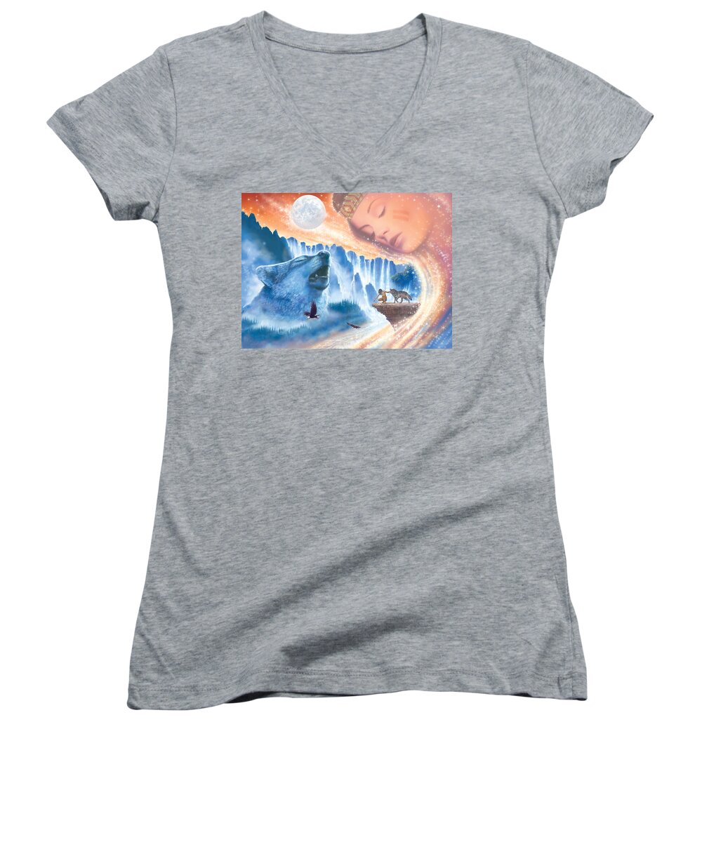 Adult Women's V-Neck featuring the photograph Untitled #2 by MGL Meiklejohn Graphics Licensing