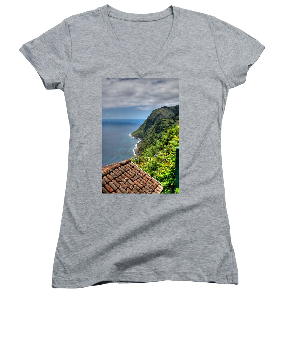3d Women's V-Neck featuring the photograph Sao Miguel Landscapes #5 by Joseph Amaral