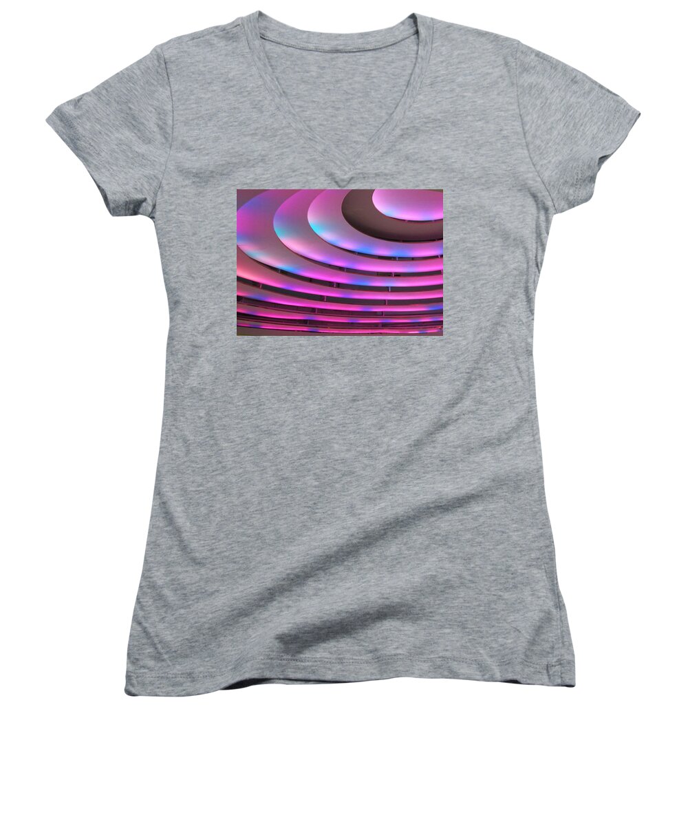 Light Women's V-Neck featuring the photograph Abstract light by Rosita Larsson