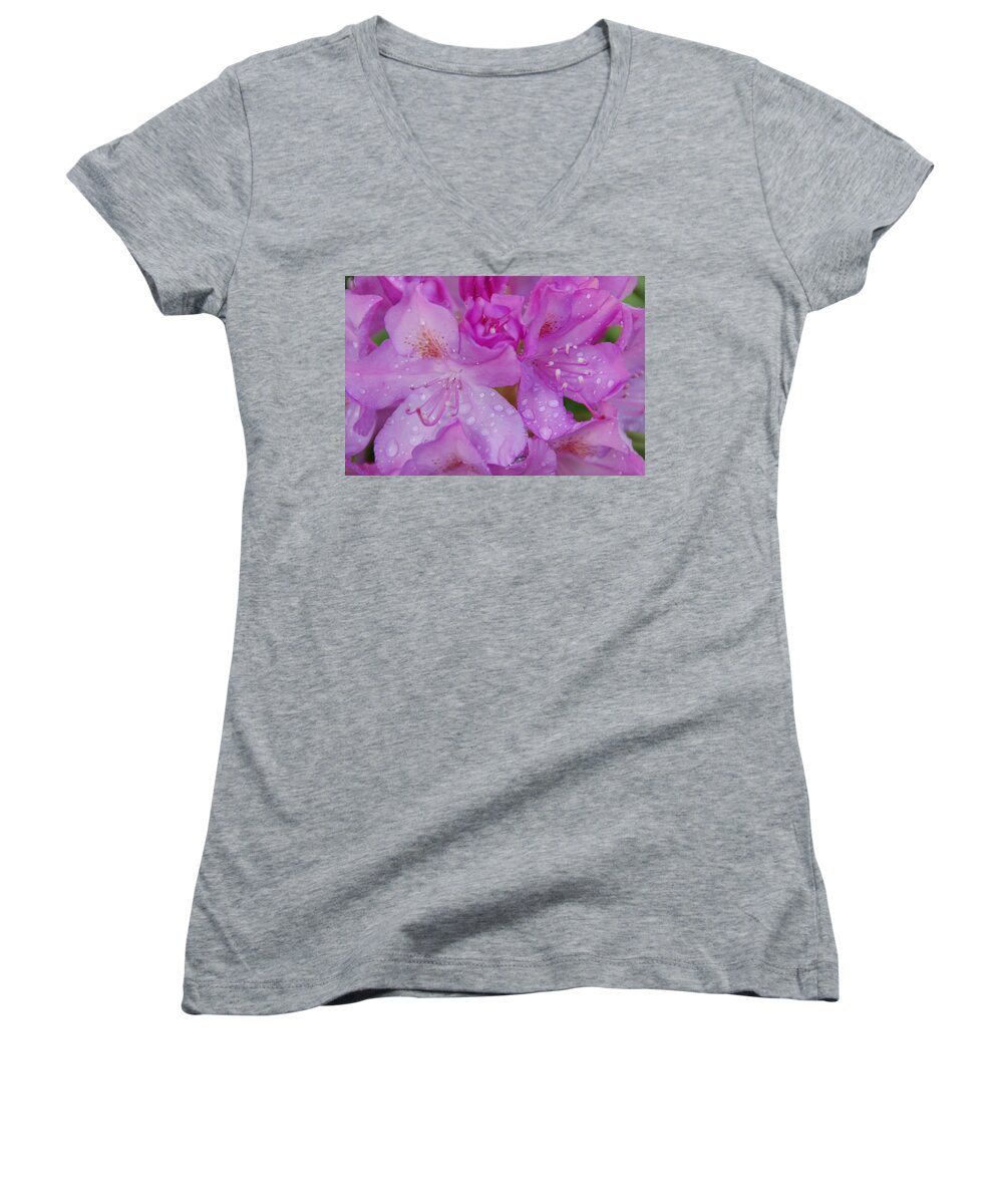 Azalea Women's V-Neck featuring the photograph After the Rain by Aimee L Maher ALM GALLERY