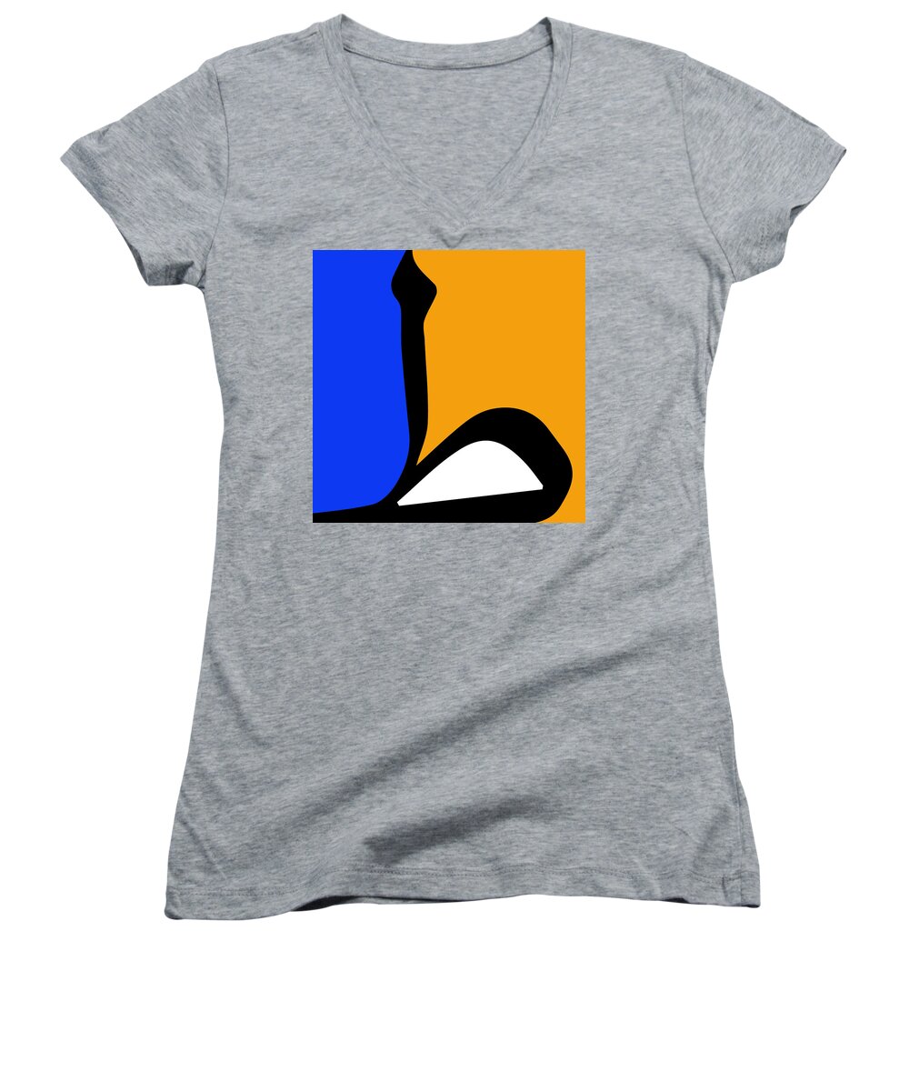 Arabic Typography Women's V-Neck featuring the painting Arabic Calligraphy by Catf