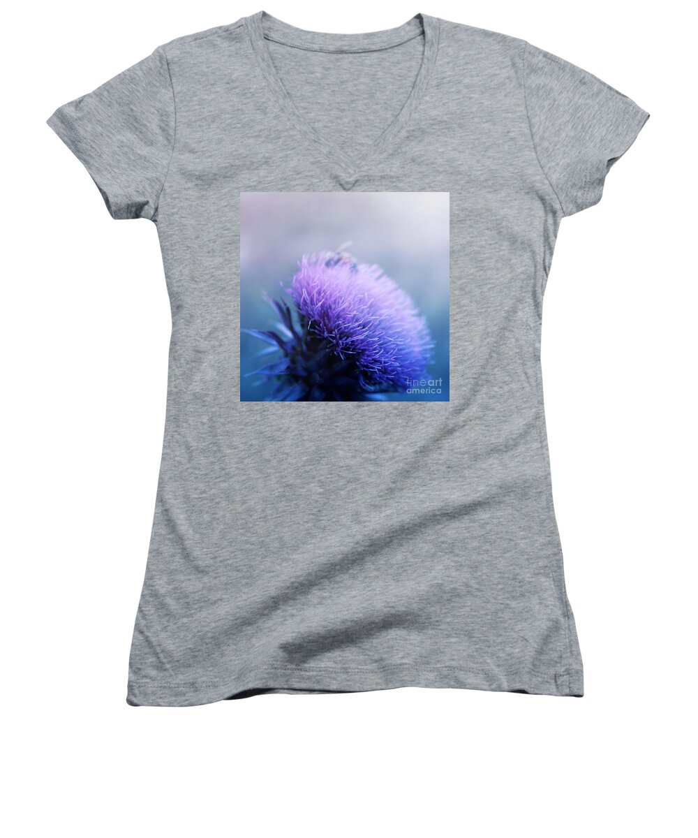 Bee Women's V-Neck featuring the photograph Bee-utiful by Trish Mistric