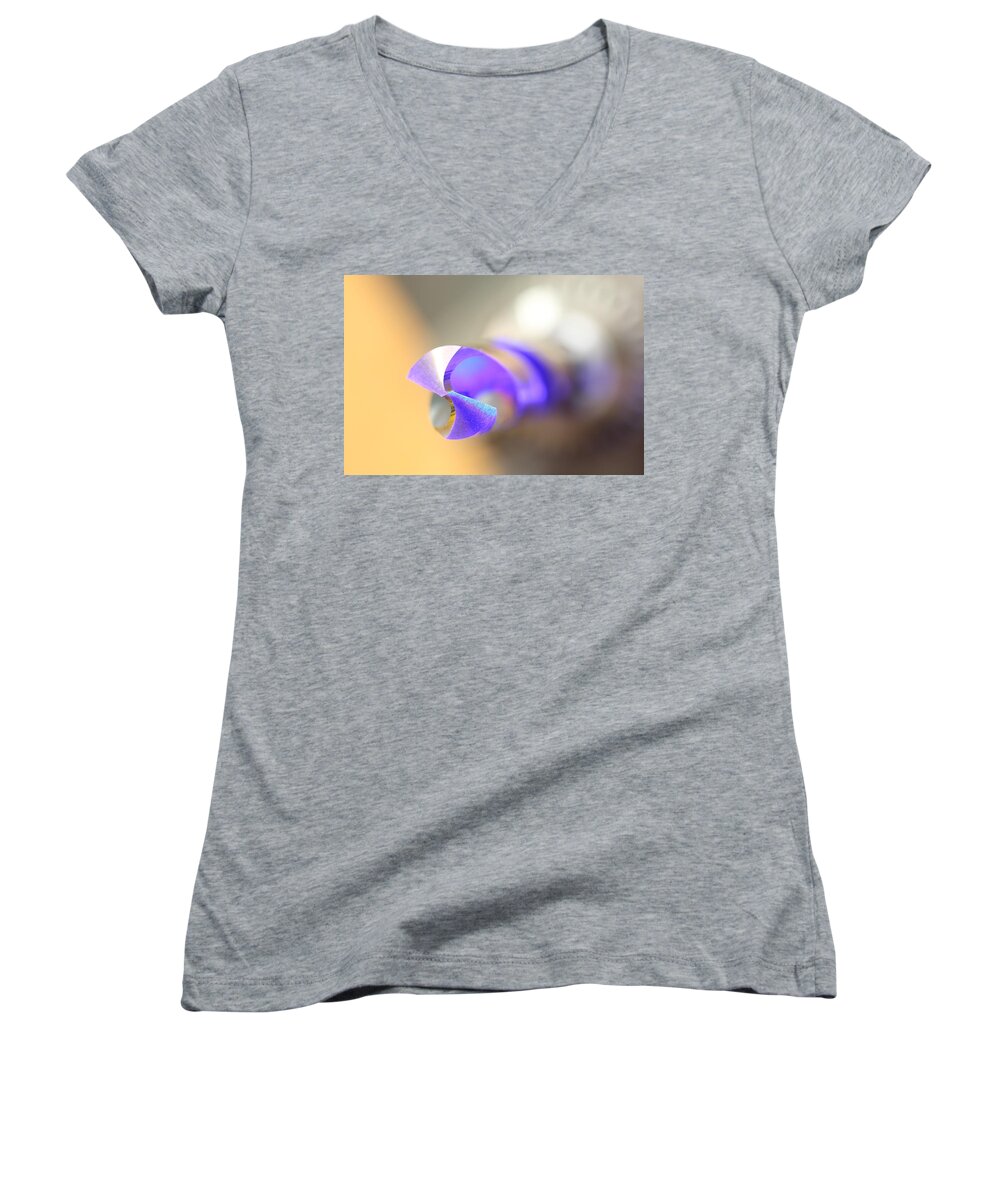Chuck Women's V-Neck featuring the photograph Blue Three Quarter by David Andersen