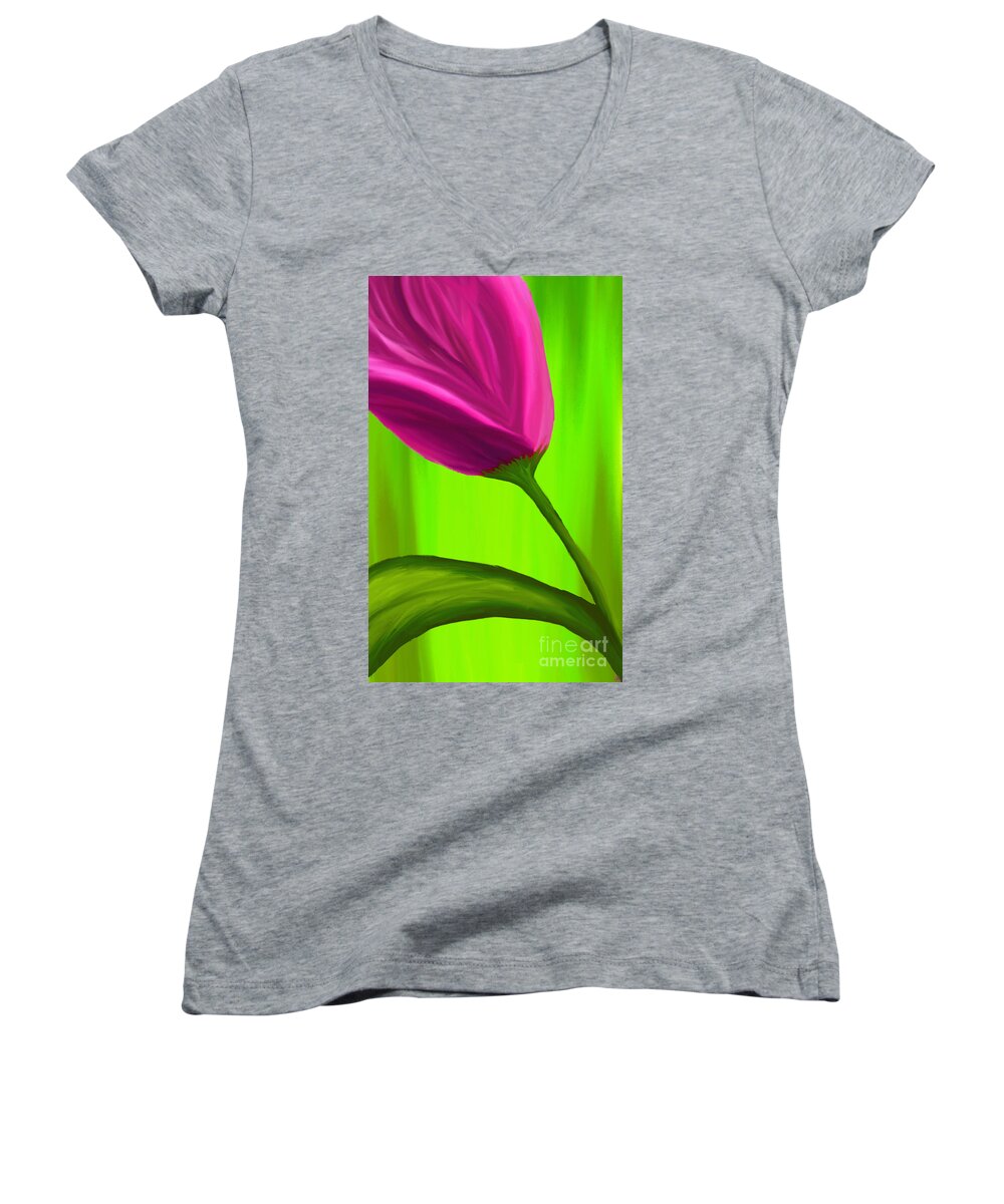 By Any Other Name Women's V-Neck featuring the painting By Any Other Name by Anita Lewis