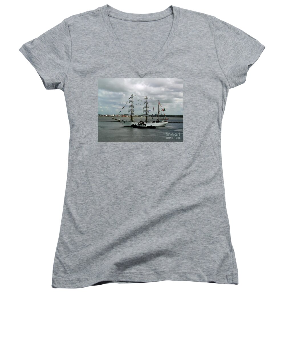 Chile Women's V-Neck featuring the photograph Chiliean Sailing Ship by Tap On Photo